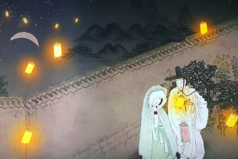 진주남강유등전시관++대형+기획전시+‘혜원+신윤복을+만나다’개최-+혜원전신첩(도원+이야기)+2(월하정인).jpg.middle