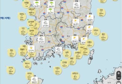 오늘의 날씨 오늘 전국 대부분 지역 비, 돌풍.천둥.번개, 우박 유의”[천지인뉴스]