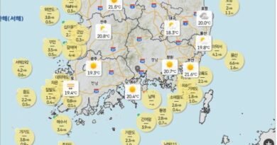 오늘 남부내륙 중심 짙은 안개, 낮 기온 올라 덥겠음, 내륙 중심 소나기”