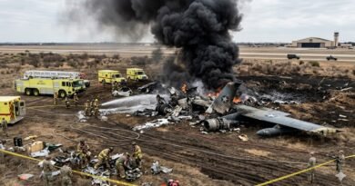 ‘미 전략자산’ B-52 폭격기, 에드워드 기지서 이륙 직후 추락…탑승자 8명 전원 사망 [천지인뉴스]