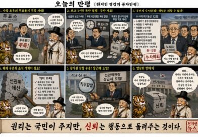 [천지인뉴스 오늘의 만평]”투표용지가 없다? 선관위 초유의 참사… 결국 수뇌부 12명 수사의뢰”