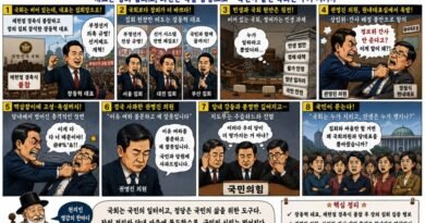 천지인 영감 시사만평【천지인 영감】 국회는 비어 있고, 당은 싸우고