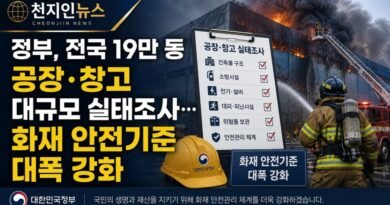 정부, 전국 19만 동 공장·창고 대규모 실태조사… 화재 안전기준 대폭 강화 [천지인뉴스]