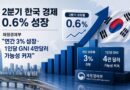 2분기 한국 경제 0.6% 성장…재정경제부 “연간 3% 성장·1인당 GNI 4만달러 가능성 커져” [천지인뉴스]
