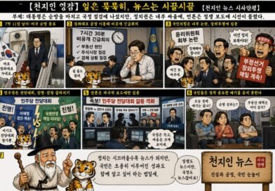 【천지인 영감】 일은 묵묵히, 뉴스는 시끌시끌[천지인 뉴스 시사만평]